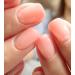 Morily Press on Nails Short - Solid Pink Fake False Nails Square Shaped  UV Finish Jelly Glossy Squoval Stick on Nails for Women - 24Pcs in 12 Sizes Pink Short Square