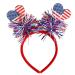 QDTK Fourth of July Headband Flag Heart Ribbon Patriotic Head Boppers Cute Design Energetic Hair Band Hair Accessories Holiday Party Headdress Hair Supplies for Women Girls Flag 6
