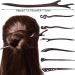 6 Handmade Ebony Hair Clips - Retro Japanese Style for Long Curly Hair - Perfect for Women & Kids - Buy Online on GoSupps.com