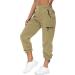 VVK Women's Lightweight Quick Dry Hiking Cargo Pants | Outdoor Athletic Pants with Zipper Pockets - Khaki Medium - Buy Online on GoSupps.com