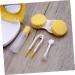 Buifulsic Cartoon Lens Container 2-Pack Travel Case for Contact Lenses with Mirror Yellow Caricature Design - Buy Online on GoSupps.com