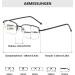 Lanomi Varifocal Glasses | Blue Light Filter Progressive Multifocal Half Frame | UV400 Protection | Reading Glasses for Men & Women | Dioptria 1.0 to 4.0 - Buy Online on GoSupps.com