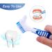 Premium Bite Cleaning Brush Set - Multi-Layered Bristles & Ergonomic Design for False Teeth - Portable Double-Sided - 3 Pieces (Blue Orange Purple) - Buy Online on GoSupps.com