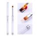 MUOBOFU 2pcs Ombre Nail Brushes Kolinsky Bristles Rhinestone Handle - Professional Gradient Manicure Tools for DIY Home Salon, Acrylic Painting & Halloween Designs - Black & White - Buy Online on GoSupps.com