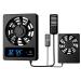 Rurunklee Ventilation Fan for Reptile Enclosure - Smart Reptile Temperature and Humidity Gauge with LED Display - Efficient Cooling Fan Durable Ventilation Fan for Snakes Rainforest Terrarium A: ( )