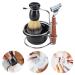 Wet Razor Set for Men | 5-in-1 Shaving Brush | Traditional Barber Manual Razor | Stainless Steel with Holder - Buy Online on GoSupps.com