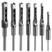 Square Hole Drill Bit  Steel Hardness Sharp Durable Mortising Chisel Set 1/2-Inch  1/4-Inch  3/4inch  3/8-Inch  5/8-Inch  5/16-Inch  9/16-Inch Woodworking Mortiser Drill Bit-7pcs 1/4-Inch - 3/4inch (7pcs)