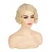 Kaneles Short Blonde Curly Wig for Women - 1920s Finger Wave Style, Synthetic Hair for Halloween Cosplay - With Wig Cap Included - Buy Online on GoSupps.com