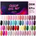 6Pcs Gel Nail Polish Set Gel Polish Glitter Kit for Manicure Nail Design Art Semi Permanent Varnish Hybrid Base Top Coat - (Color: MJ-6913) - Buy Online on GoSupps.com