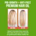 Difeel Premium Castor + Vitamin E Hair Oil - 2.5 oz | Pro-Growth & Anti-Frizz Formula - Buy Online on GoSupps.com