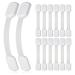 E-SHOP Set of 10 Adjustable Child Safety Cupboard Locks - Cupboard Locks for Children - Easy Installation No Tools Required - Baby Safety Cupboard Locks Child Locks - (10 Pcs)