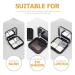 Lurrose 2 Pieces Empty Magnetic Eyeshadow Palette with Mirror Refillable Makeup Storage Box for Lipsticks & Cosmetics - Black - Buy Online on GoSupps.com