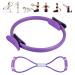 Crazy bean fitness resistance ring pilates rings pilates ring yoga ring with double handle pilates pilates ring with exercises double handle padded violet