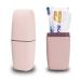 Toothbrush Cup Toothbrush Holder with Cover Travel Boothbrush Holder Portable Toothbrush Case and Carrier for Bathroom School Business Trip (Pink)