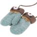 Infant Toddlers Cute Cartoon Winter Gloves | Dual Layer Plush Knitted Mittens for Baby Girls Boys 0-3 Years | Light Green - Buy Online on GoSupps.com