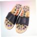 FRCOLOR 1 Pair Massage Slippers Foot Massager Shoe Men Slide Sandals Mens House Slippers Men s Sandals Man Sandals House Shoes for Men Shoes Sandals Mat Wooden Agate Leisure Shoes 38 EU Black - Buy Online on GoSupps.com