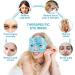 CONBELLA Ice Face Mask for Hot/Cold Therapy - Gel Bead Mask for Puffy Eyes, Headaches & Stress Relief - Soft Plush Backing - Eye Holes - 6 Blue Pack - Buy Online on GoSupps.com