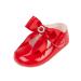 EARLY DAYS Baypods Baby Girls Shoes Soft Soled Pre Walker Shoes Diamante Bow Soft Faux Leather Baby Shoes Made in England 2 UK Child Red Patent