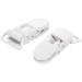 Dellx 10Pcs Baby Kids T-Shape Plastic Pacifier Clips Soother Dummy Style Holder White