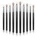 Wllhyf 10-part make-up brush set eyeshadow applicator sponge eyeshadow brush set reusable washable professional eyeshadow applicator brush set (10 pieces black) 10PCs black