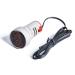 FBBULES LED digital thermometer with waterproof probe AC60-380V temperature meter -20 +199 round measuring device for aquarium red 1 PCs red