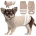 EMUST Dog Sweaters for Small Dogs Soft Cat Sweaters with Turtleneck Stretchable Small Dog Sweater for Sphynx Chihuahuas Bulldog Khaki S Small Khaki