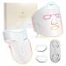 IBORRIA Led Face Mask Light Therapy for Face and Neck Red Light Therapy with Near Infrared Light Flexible Silicone Light Therapy Mask Red Light Mask for at Home Face Masks Skincare (White)