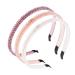 Mlysnd hair ripe girls 3 pieces of hair tires girl glitter slipproof hairy ripe women with rhinestones for women girls hair bands hair jewelry hair bracket (white purple pink)