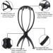 Ruiwen Hair 6PCS Portable Wig Stand - Collapsible & Durable Display Tool for All Wigs - 13.8 Inch Travel Wig Stand in Black - Buy Online on GoSupps.com