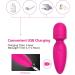 Mini Wand Massager - 10 Quiet Vibration Modes - Rechargeable Handheld Massager [Rose Red] | 4.35 x 1.18 inches - Buy Online on GoSupps.com