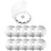 Abuff Rotary Cutter Blades 45mm, 10 Pcs Serrated Rotary Cutter Blades with Storage Case, Perforating Rotary Replacement Blade for Crochet Edge Projects, Fleece, Compatible with 45mm Rotary Cutters