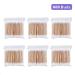 Biodegradable Cotton Swabs - 600 Pack Bamboo with Wooden Handles | Eco-Friendly Makeup Ear Cleaning & Wound Care Tools - Buy Online on GoSupps.com
