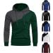 Men's Patchwork Color Block Hooded Sweatshirt - Long Sleeve Casual Pullover for Men - Buy Online on GoSupps.com