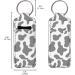 COEQINE Lip Balm Holder Keychain - Grey Cow Pattern Chapstick Sleeve for Women & Girls | Perfect Pouch for Lip Balm - Buy Online on GoSupps.com