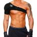 Meion Neuleben Recover - shoulder bandage adjustable neoprene shoulder support bandage for stability & pain relief for arthritis luxation - unisex for left/right shoulder black