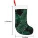Floral Swan Velvet Christmas Socks - Banana Leaf Green | One Size International Shipping - Buy Online on GoSupps.com
