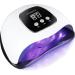 UV LED Nail Lamps for Gel Nail Polish 48W Fast Nail Dryer with Automatic Sensor 3 Timers Auto Sensor LED Digital Display USB Plug UV LED Nail Lamp for Fingernail and Toenail