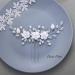 Unicra Flower Hairpins for Brides | Silver Wedding Hair Accessories Pearl Hair Clips & Headdresses for Women & Girls - Buy Online on GoSupps.com