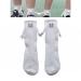INHLUGLK Couple Holding Hands Socks Magnetic Hand Holding Socks Funny Mid-Tube Socks Magnetic 3D Doll Socks (White)