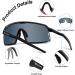 WILSKYER Polarized Cycling Sunglasses for Men Women - Black Frame Red Lens - Buy Online on GoSupps.com