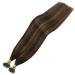 Youngsee Nanoring Extensions - Real Hair Ombre Nano Ring Extensions (35cm 50g) - Dark Brown & Medium Brown #2/2/6 - Buy Online on GoSupps.com