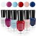 BONTIME Non-Toxic Nail Polish - Easy Peel Off & Quick Dry  Organic Water Based Nail Polish Set for Women Teens Kids(6 Colors 0.27 fl oz) 6 shades -0.27 fl.oz