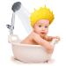 Baby Shower Cap Bathing Cap Kids Ear Protective Caps Soft Silicone Adjustable Waterproof Crown Shape Bath Visor Hat Safe Shampoo Shower Bathing Protection Bath Cap Washing Hair for Prevent Water and Foam into Eyes Ears Face for Toddler Baby Kids Children 