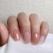 SINLOV Short Square Fake Nails Pink French False Nail Glossy Sequins Full Cover False Nails Press on False Nails for Women and Girls