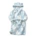 Colorful Kinder Cartoon bathrobe with hooded nightwear baby toddler nightgown flannel pajamas thicken plush towel for young girls 1-8 years old (polar bear 7-8 years) 7-8 years of polar bear