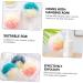 Healeved 8pcs Color Matching Bath Ball Body Scrubber Set - Natural Bath Sponges for Men and Women - Shower Poufs and Body Scrub Mitt - Buy Online on GoSupps.com