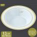 JOLLY PARTY 50PCS Plastic Bowls with Gold Rim - 12oz Disposable Soup Bowls | Premium Dessert Salad Bowls for Christmas Thanksgiving Wedding/Party - Buy Online on GoSupps.com