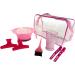 Professional Hairdresser's 8 Piece Pink Tinting or dye Set - includes Tint/ dye Bowl dye brush Measuring Jug two butterfly and two section Clips. Ideal hair dye home kit. - Buy Online on GoSupps.com