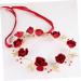 minkissy Red Headband Bridal Head Headgear Miss Nationality Accessories Red - Buy Online on GoSupps.com