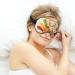 LynaRei Watercolor Autumn Bear Sleeping Mask - Adjustable Strap, Soft Eye Cover for Blocking Out Light - Fall Animal Leaves Design - Buy Online on GoSupps.com